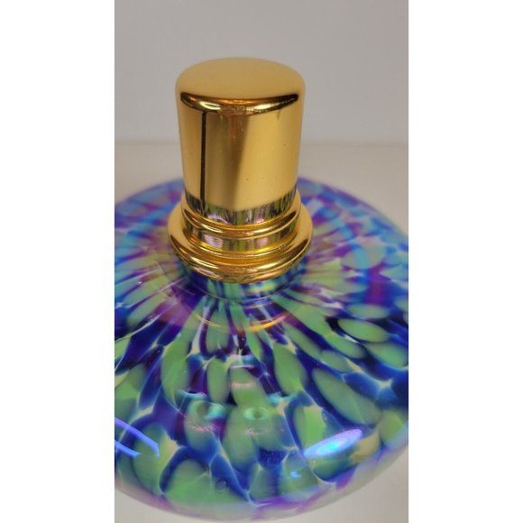 La Tee Da Fragrance Lamp Conical Effusion Iridescent Art Glass Ornate diffuser - Picture 2 of 12